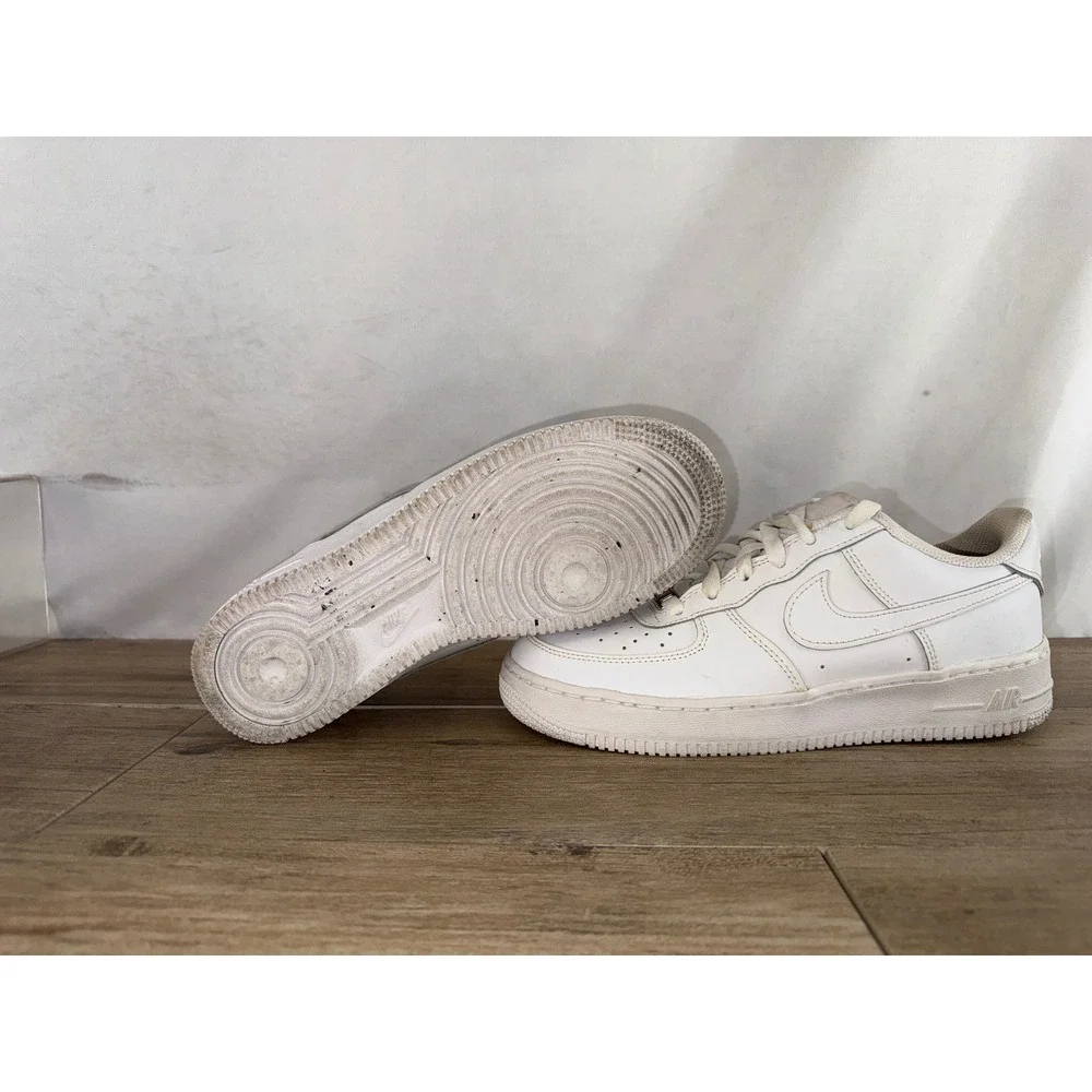 Nike Air Force 1 LE‎ Low White Leather Sneakers DH2920-111 Kids 7Y Womens 8.5